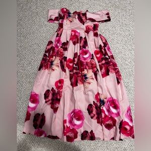 Floral off shoulder formal dress